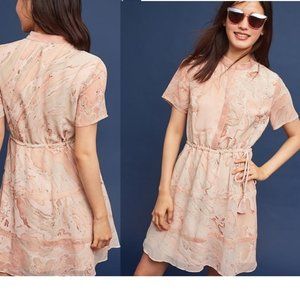 NWT Anthropologie Beaded Marble Shirtdress